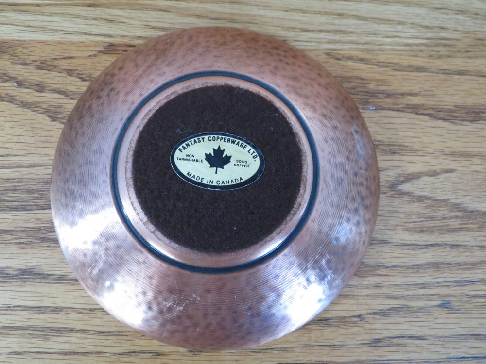 Vintage Hand Wrought Solid Copper Bowl 6” Fantasy Copperware Canada