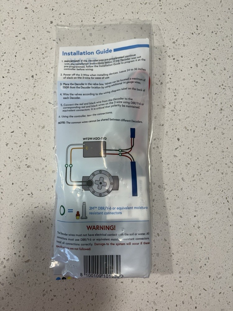 WeatherTRAK 2-Wire Single Station Decoder WT2W-H20-1VD