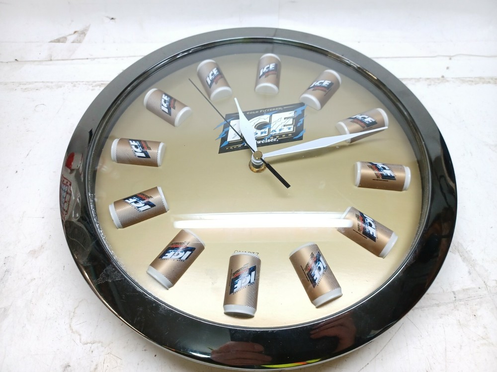 Budweiser Beer Ice Draft Clock 3D