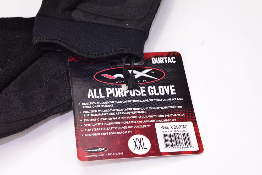 Wiley DURTAC Combat Gloves Tactical 2XL Knuckle Protector QUALITY