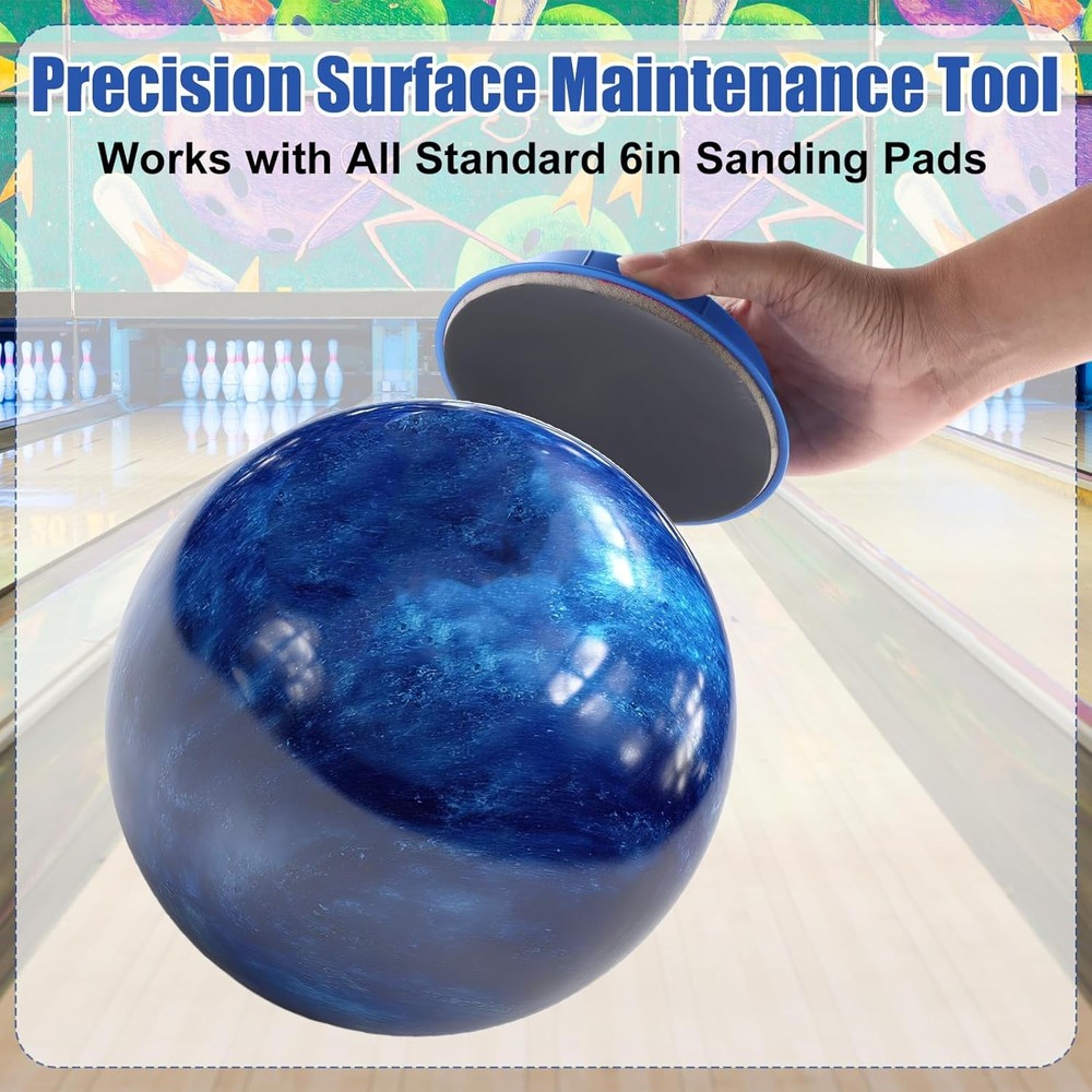 Universal Sanding Pad Holder for Bowling Balls, Precision Surface Maintenance To