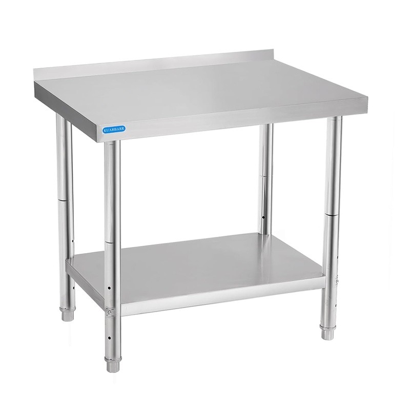Heavy Duty Stainless Steel Prep Work Surface Adjustable Undershelf NSF Certified