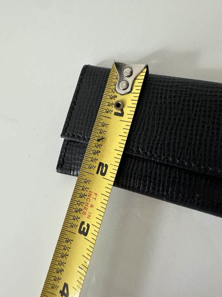 Vintage Coach Black Women's Folding Wallet with Logo Accent, Solid Pattern