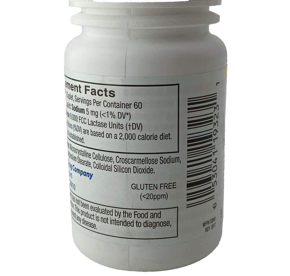 Fast Acting Dairy Relief Gas Bloating - 60 Caplets