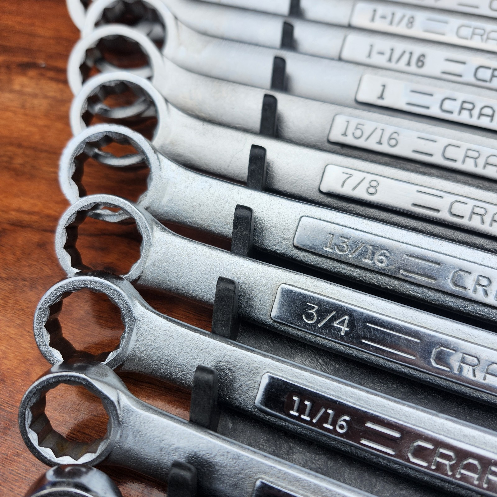 Craftsman SAE Combination Wrench Set USA 12 Pt 1/4" -1- 1/4" 17 Tools All VV Ser