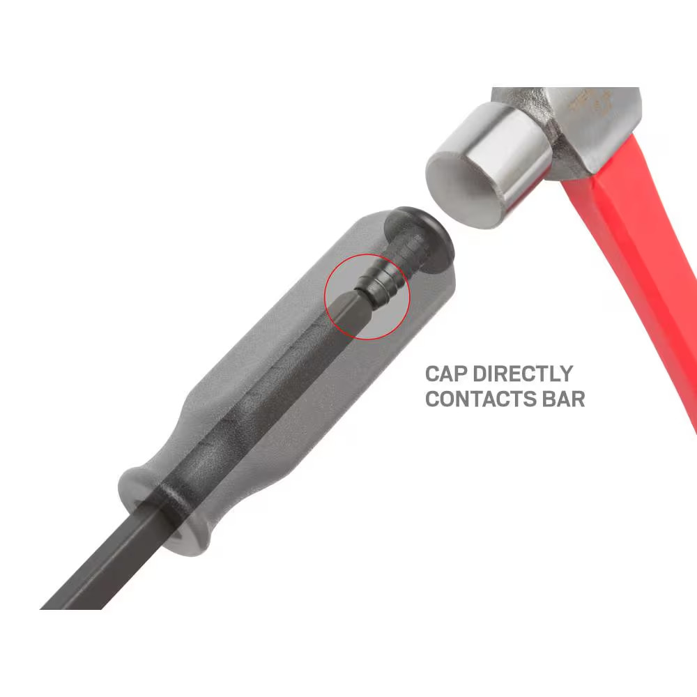 17 In. Angled End Handled Pry Bar with Striking Cap