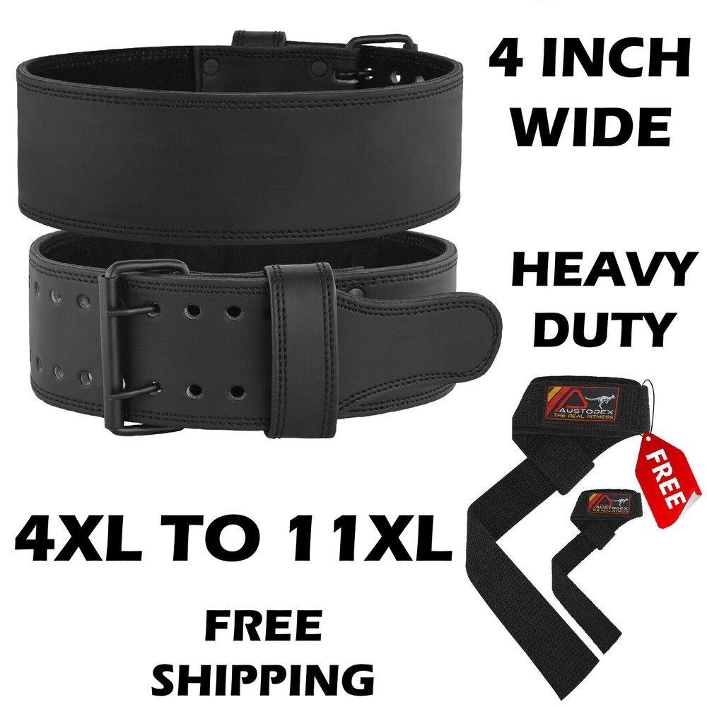 Power Weight Lifting Leather Belt Back Support Strap Gym Training Fitness