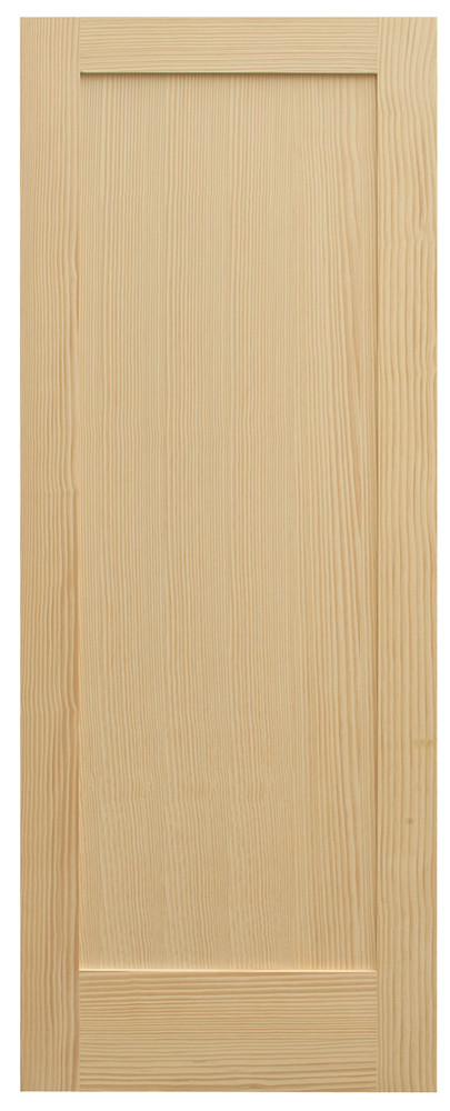Clear Pine 1 Panel Flat Mission Shaker Solid Core Interior Wood Doors Model# 1TM