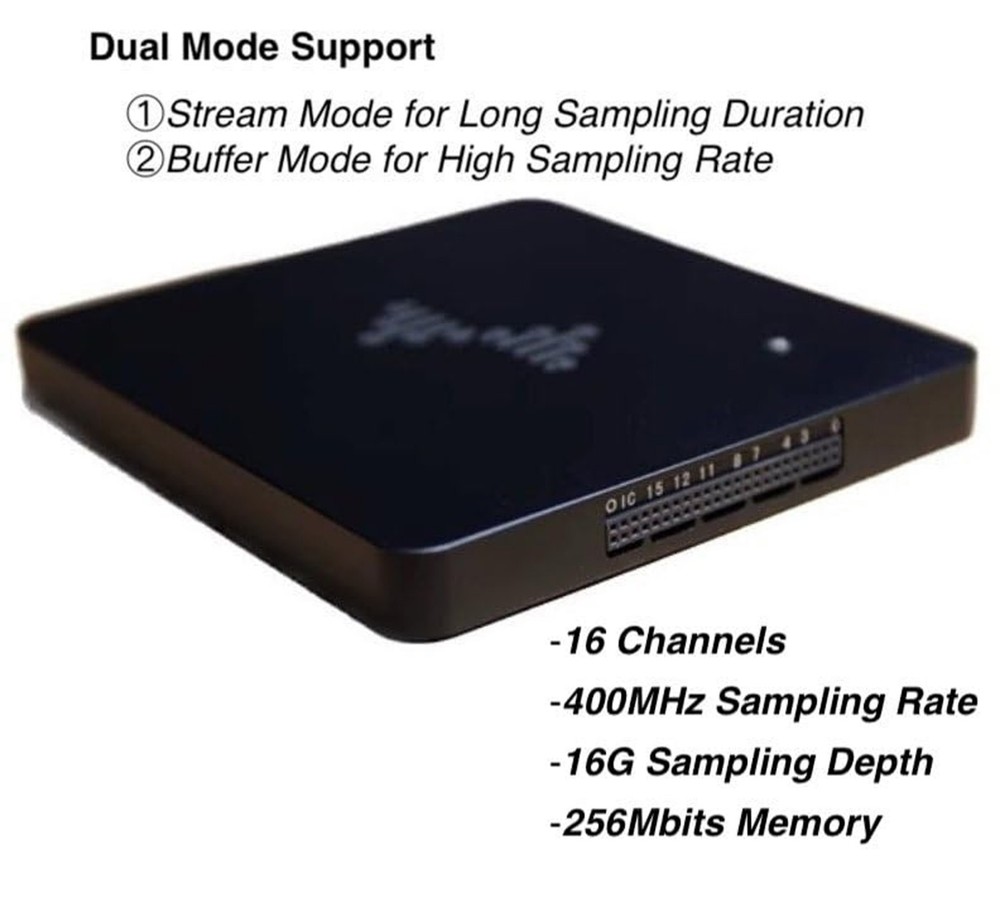 USB Logic Analyzer 16CH DSLogic Plus 400MHz Sampling 256M Debugging Kit for PC