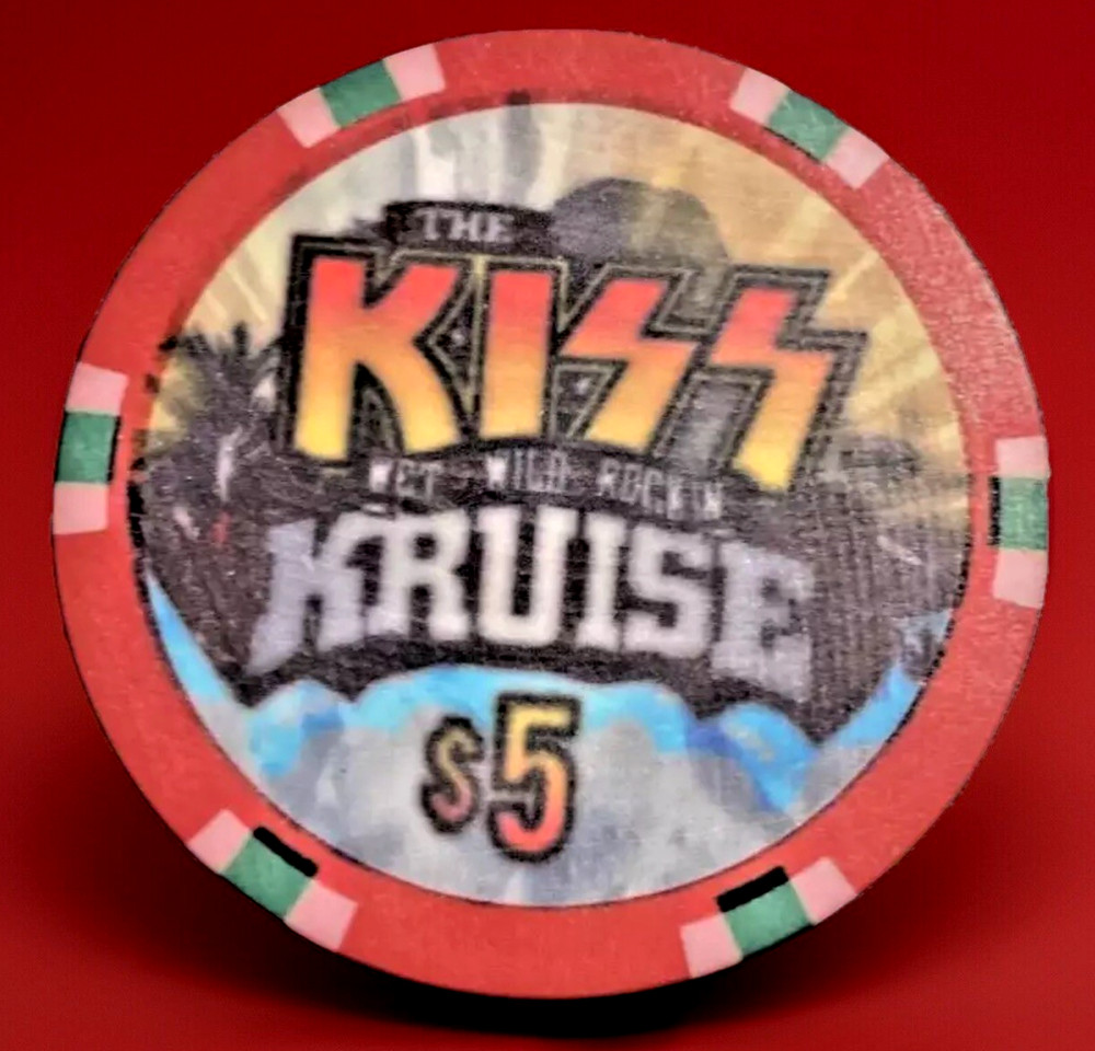 KISS KRUISE - 2011 POKER CHIP $5 CARNIVAL DESTINY