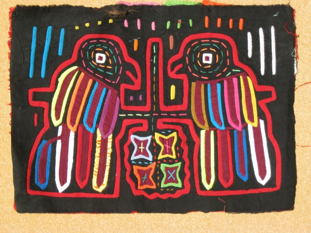 Panama Kuna Native Handwoven Mola Checkmate !! E1101