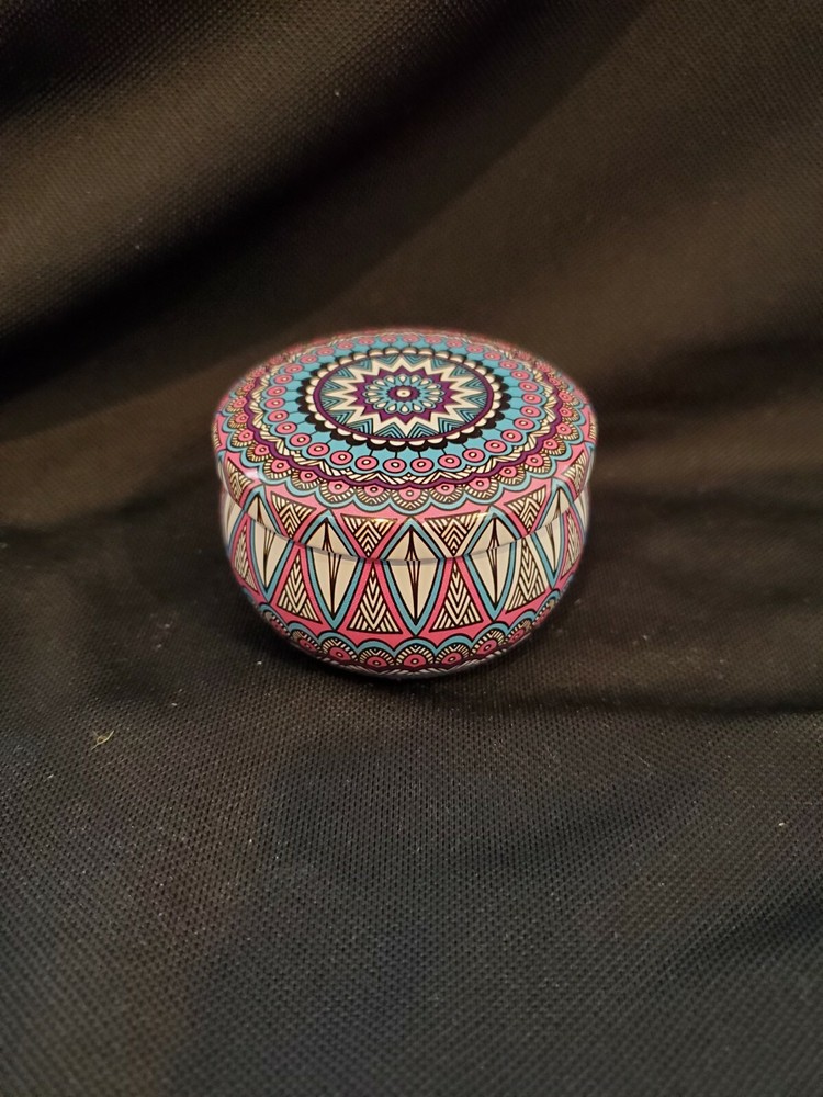 4 Empty Candle Tins with Lids 2.2 oz