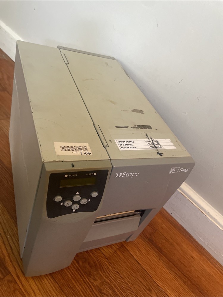 Zebra S4M Direct Thermal Barcode Label Printer LAN Serial USB Tested