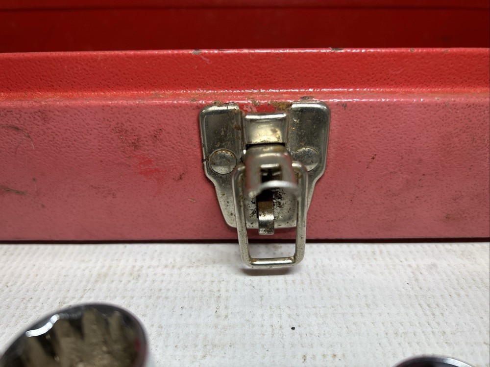 Vintage Ace Hardware Lot Tool Box And Various Socket In Good Working Condition