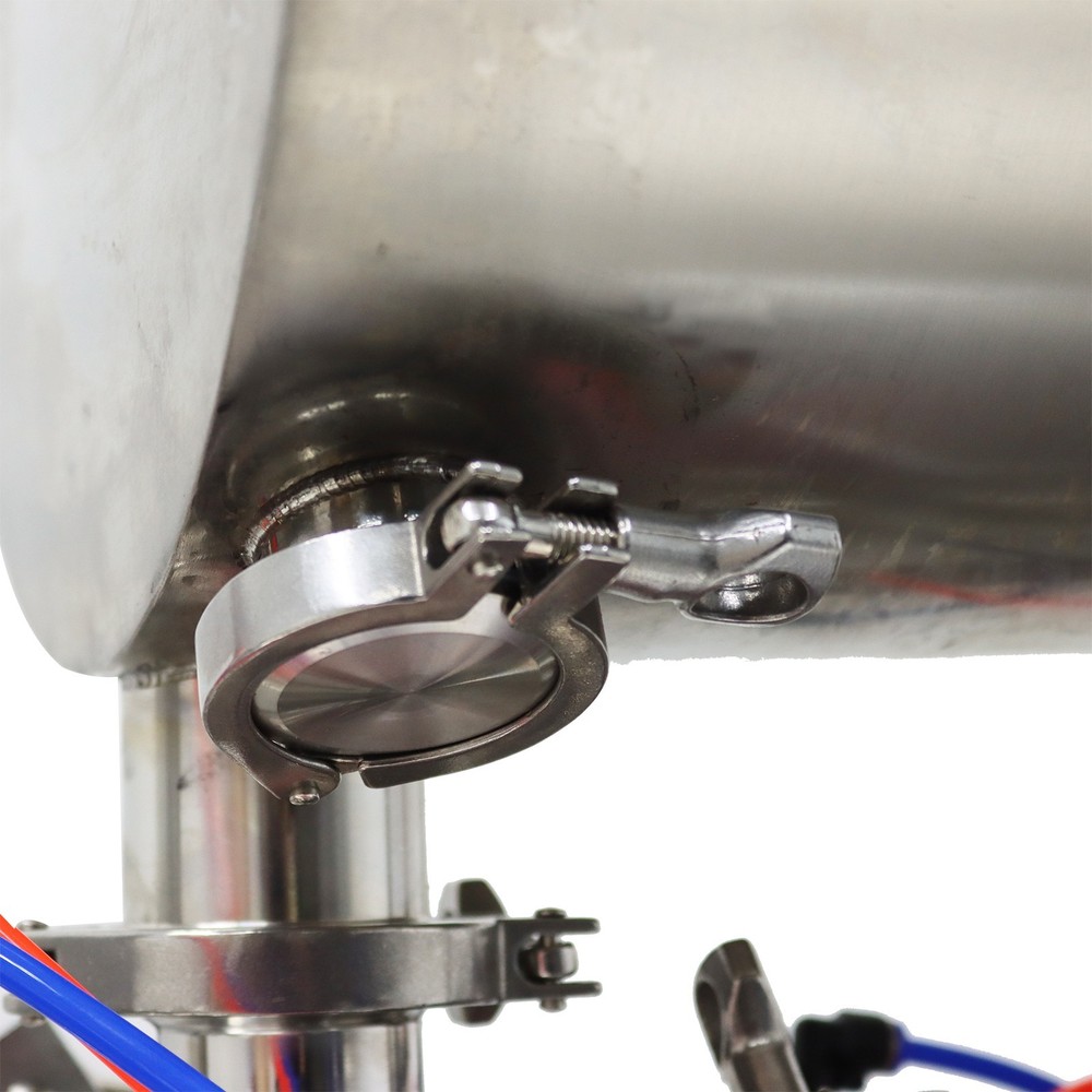 100-1000ml Pneumatic Paste Filling Mixing Machine with Horizontal Heating Hopper