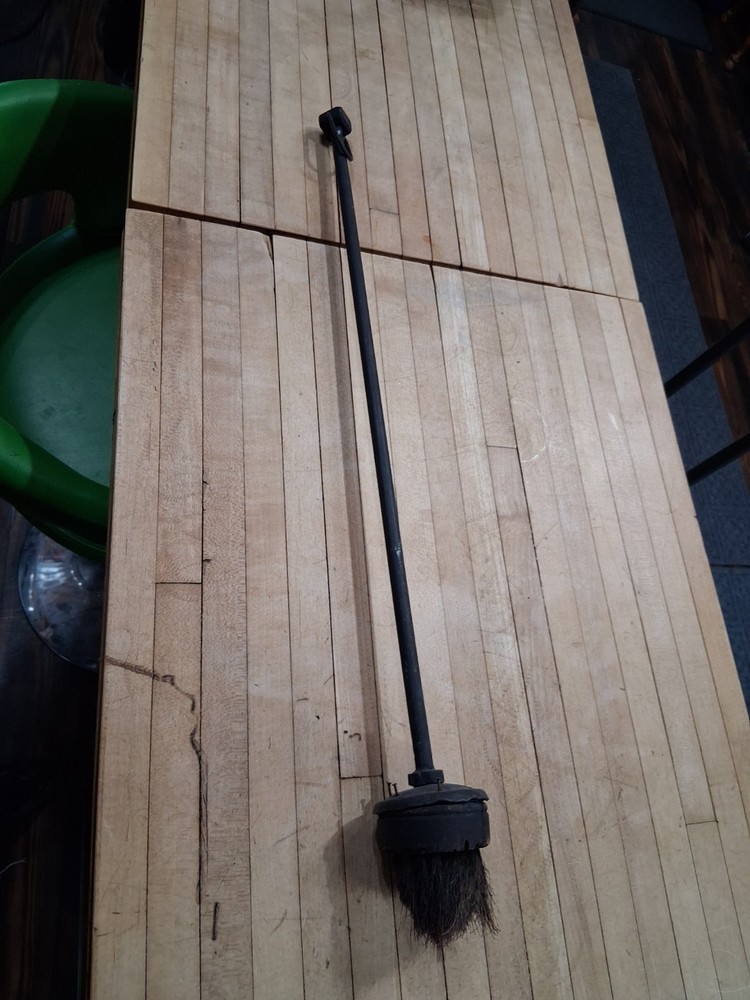 Vintage Wrought Iron Fireplace Tool Set with Brass CLOSED Handle