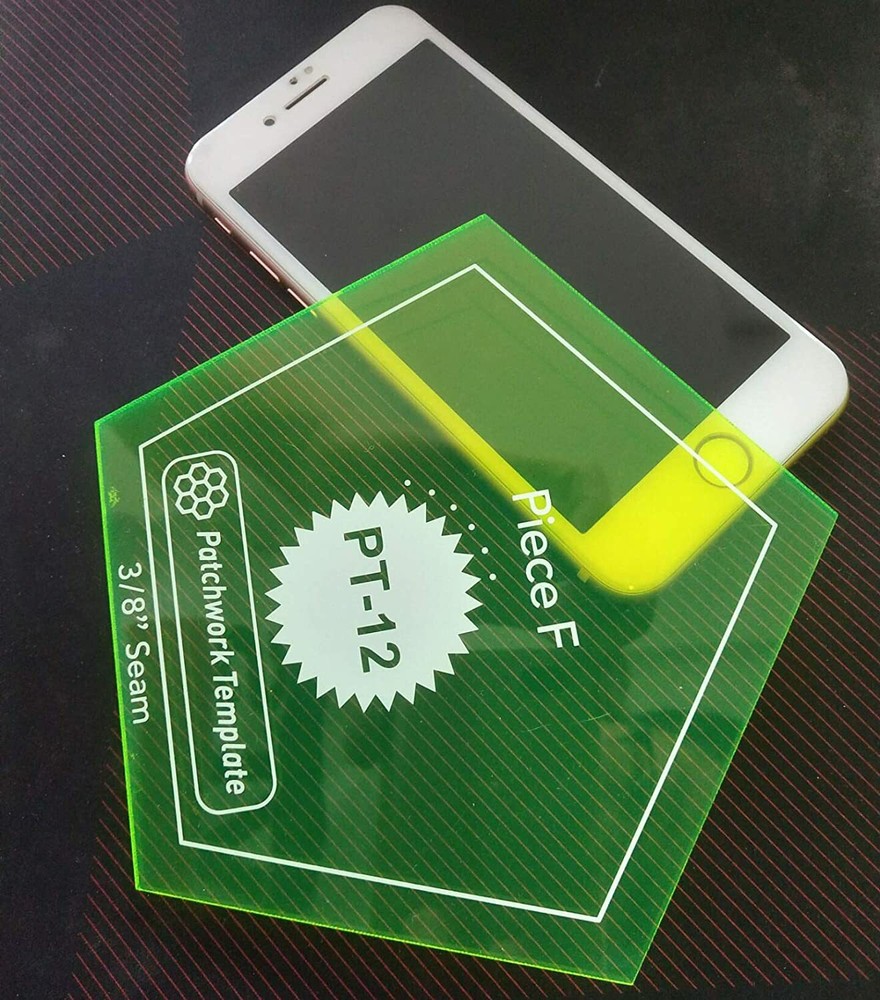 12 PCS Patchwork/English Paper Piecing Quilt Template Set