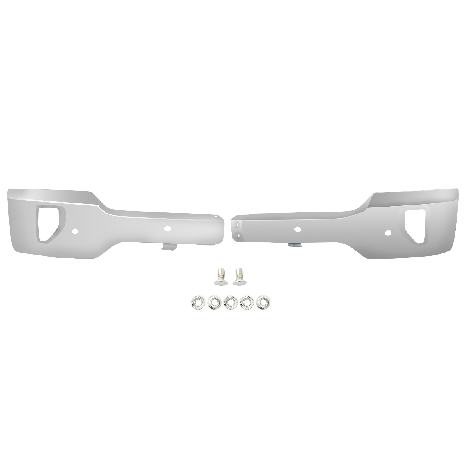 Chrome Steel Front Bumper For 2016-2018 Chevy Silverado 1500 w/Senser Holes