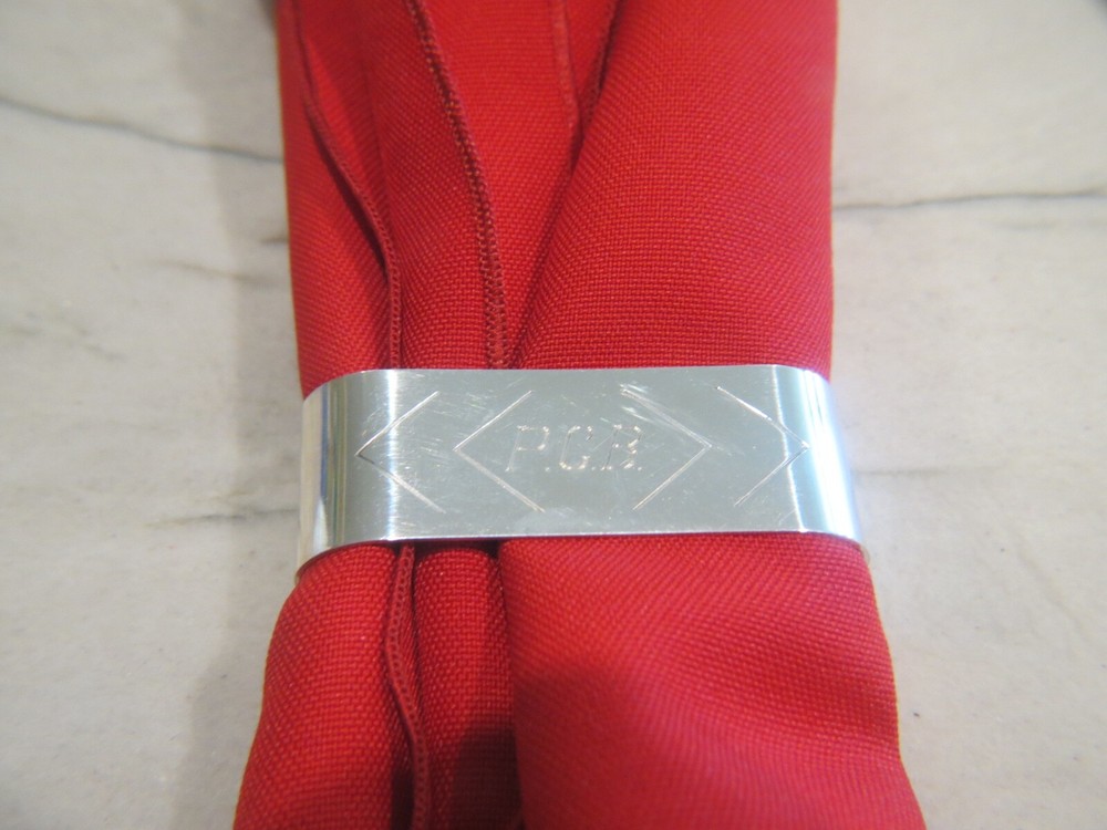 WEB Sterling Silver Napkin Rings 23.3 grams.