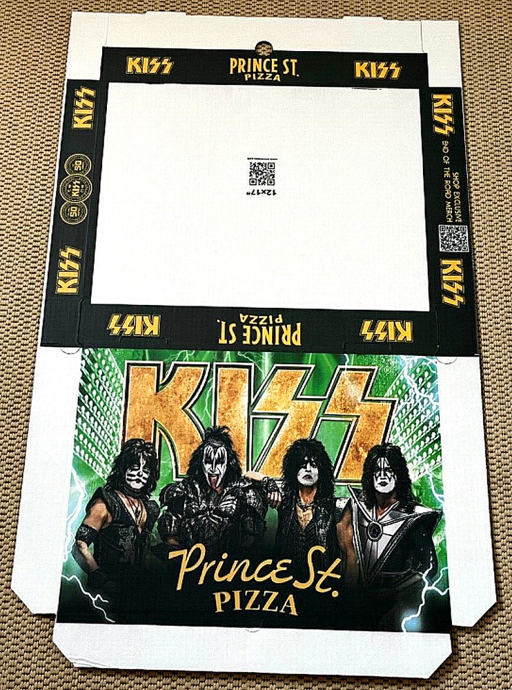 KISS Prince Street Pizza box MSG Final Shows UNUSED & Unfolded Ltd Edition HTF