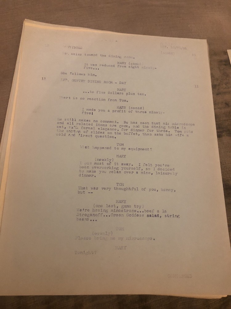 TOM, DICK and Harry Vintage TV SCRIPT