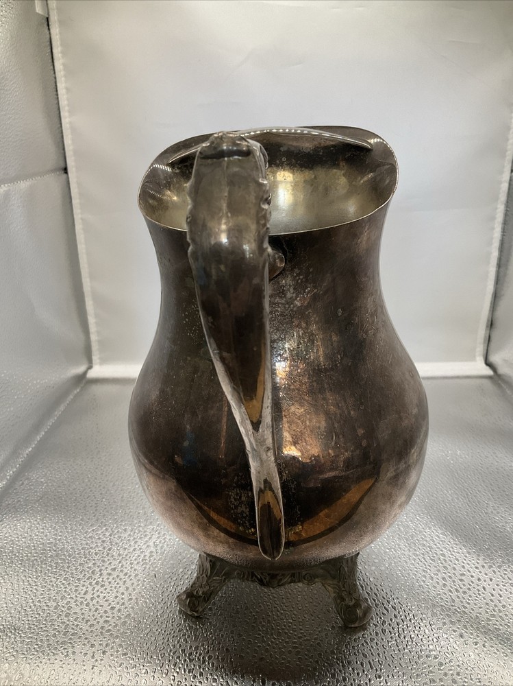 Vintage Silver Plate Pitcher Height 9”