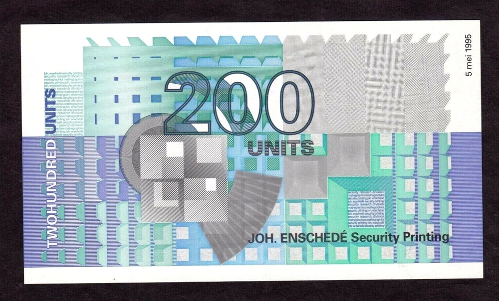 Joh.Enschedé Security Printing 1995   test/promotional note  Netherlands AU/UNC