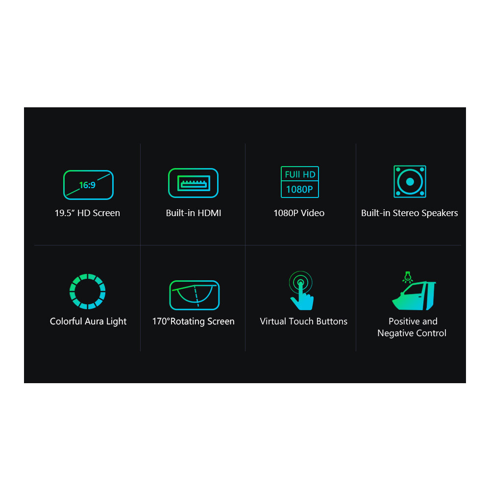 19.5" Flip Down Car Monitor Roof Mount Player HDMI for Coach Bus Van Motorhome