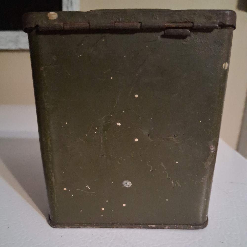 Original WWII Protective 4 Tube Ointment M5 Kits, Empty Locking Tin
