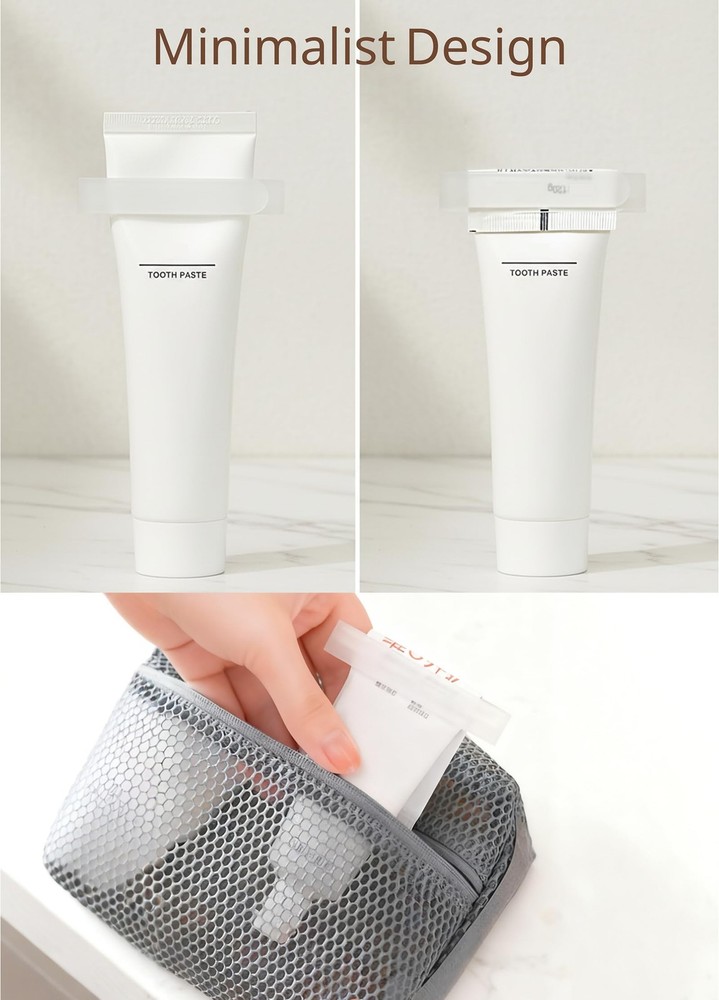 JM.JEEMI 4-Pack Toothpaste Squeezer – PP Tube Squeezers, Clear