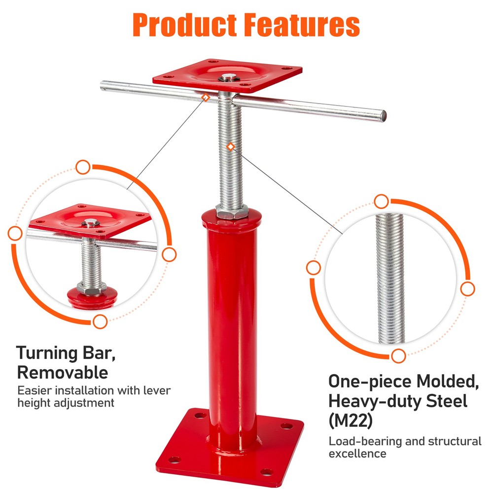 Pair Universal Adjustable House Jacks for Leveling Crawlspace 11023-6860lbs