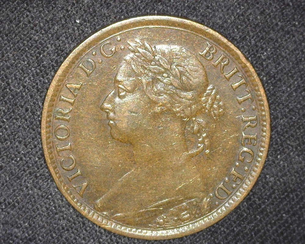 GREAT BRITAIN 1885 FARTHING KM753 EXTREMELY FINE ~K6