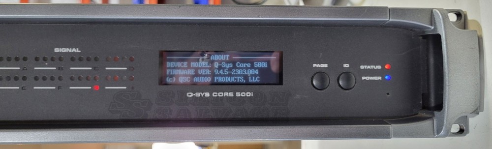 QSC Q-SYS Core 500i Integrated System Processor **No Cards AS-IS**