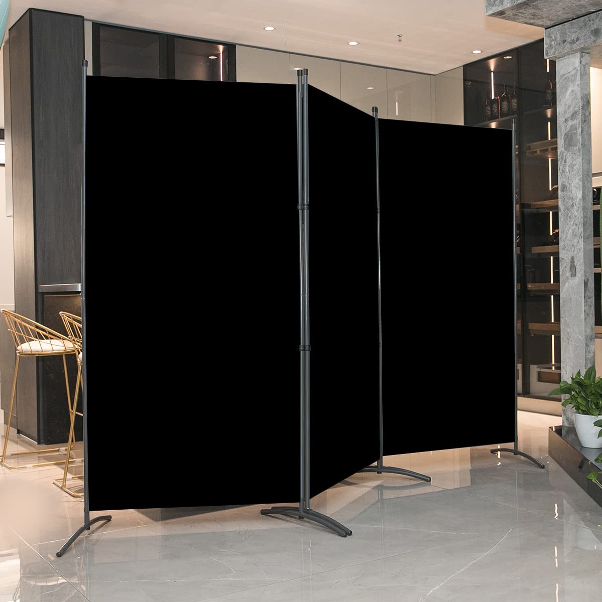 Indoor Room Divider, Portable Office Divider, Room Divider Wall Screen 3 Pane...