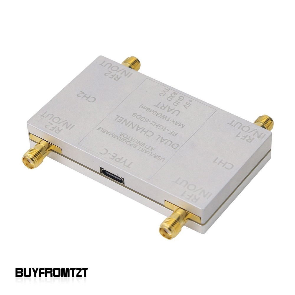 RF-4GHz-60DB Programmable Attenuator RF Attenuator (Main Unit + Type-C Cable)