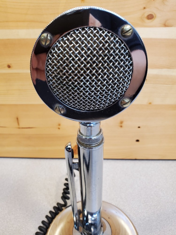 Vintage Astatic Silver Eagle Lollipop Microphone Mic, CB Ham Desktop, Untested