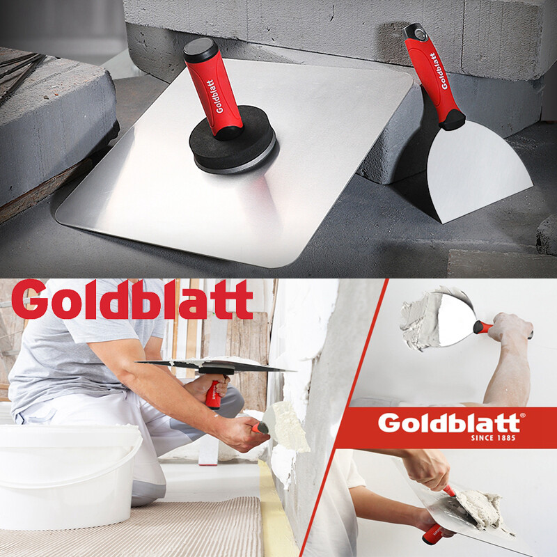 Goldblatt 2PCS Drywall Hand Tool Kit 13" Hawk 6" Stainless Steel Joint Knife Set