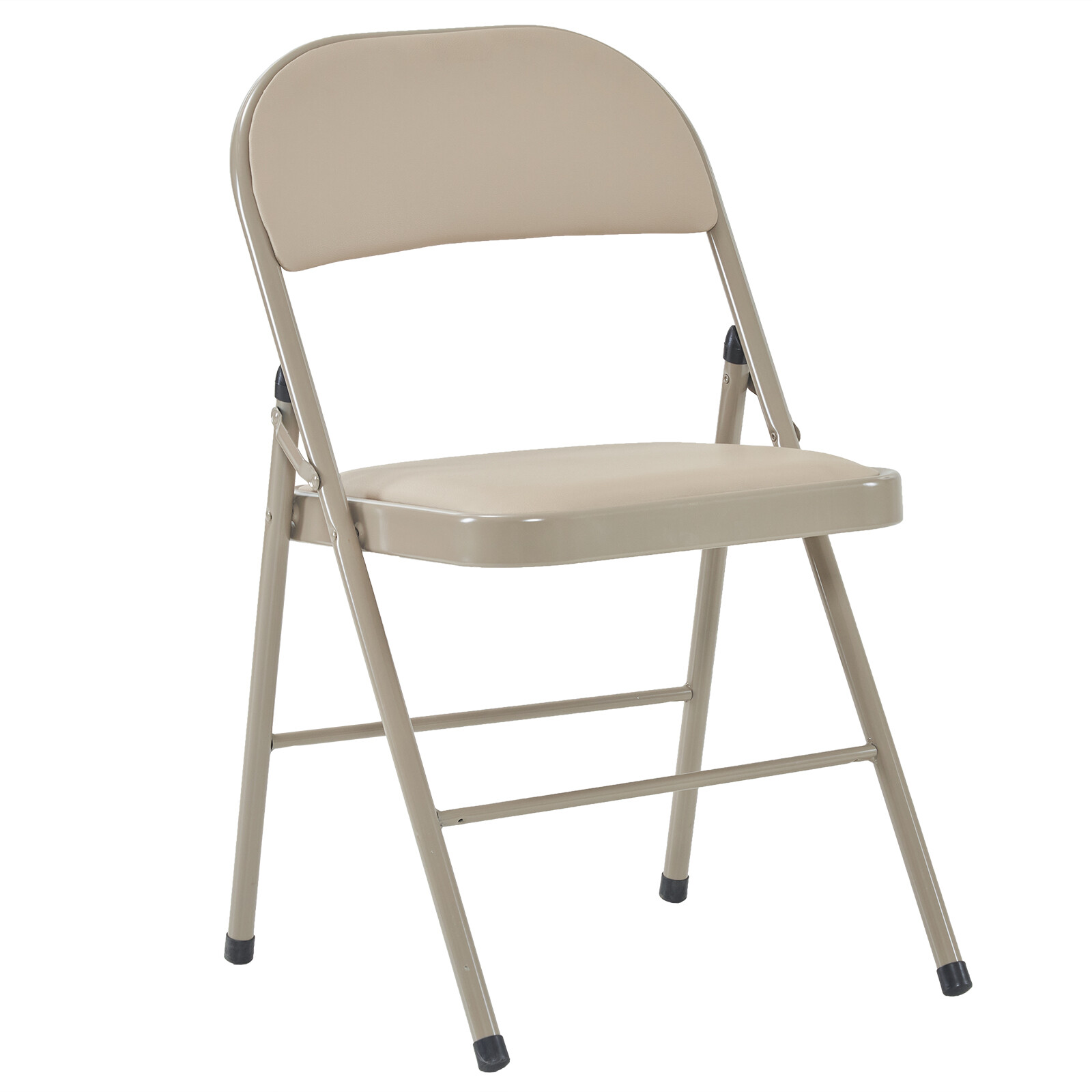6 PCS Folding Chairs with High-Quality Padded Fabric Seat Heavy Duty Metal Frame