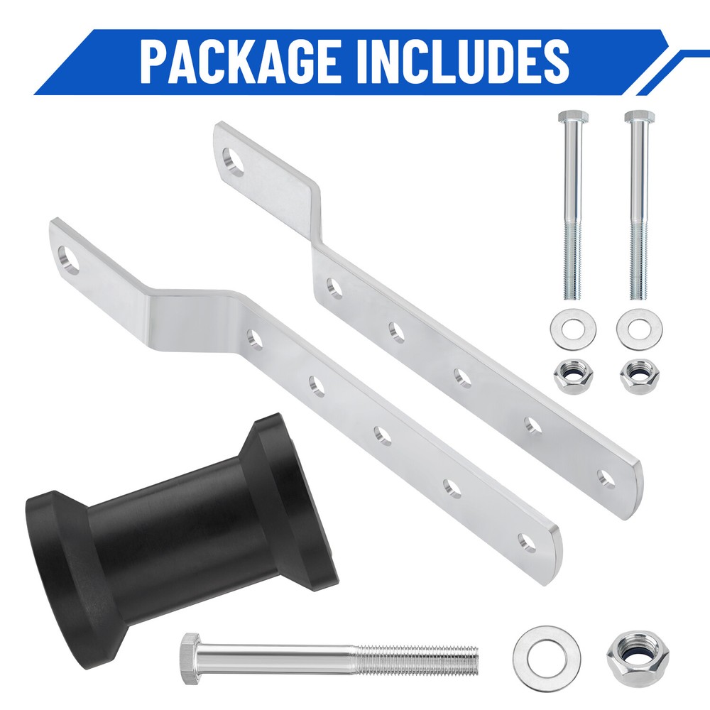 5" Adjustable Rubber Keel Roller with Panel Bracket Assembly for 3" Tongue New