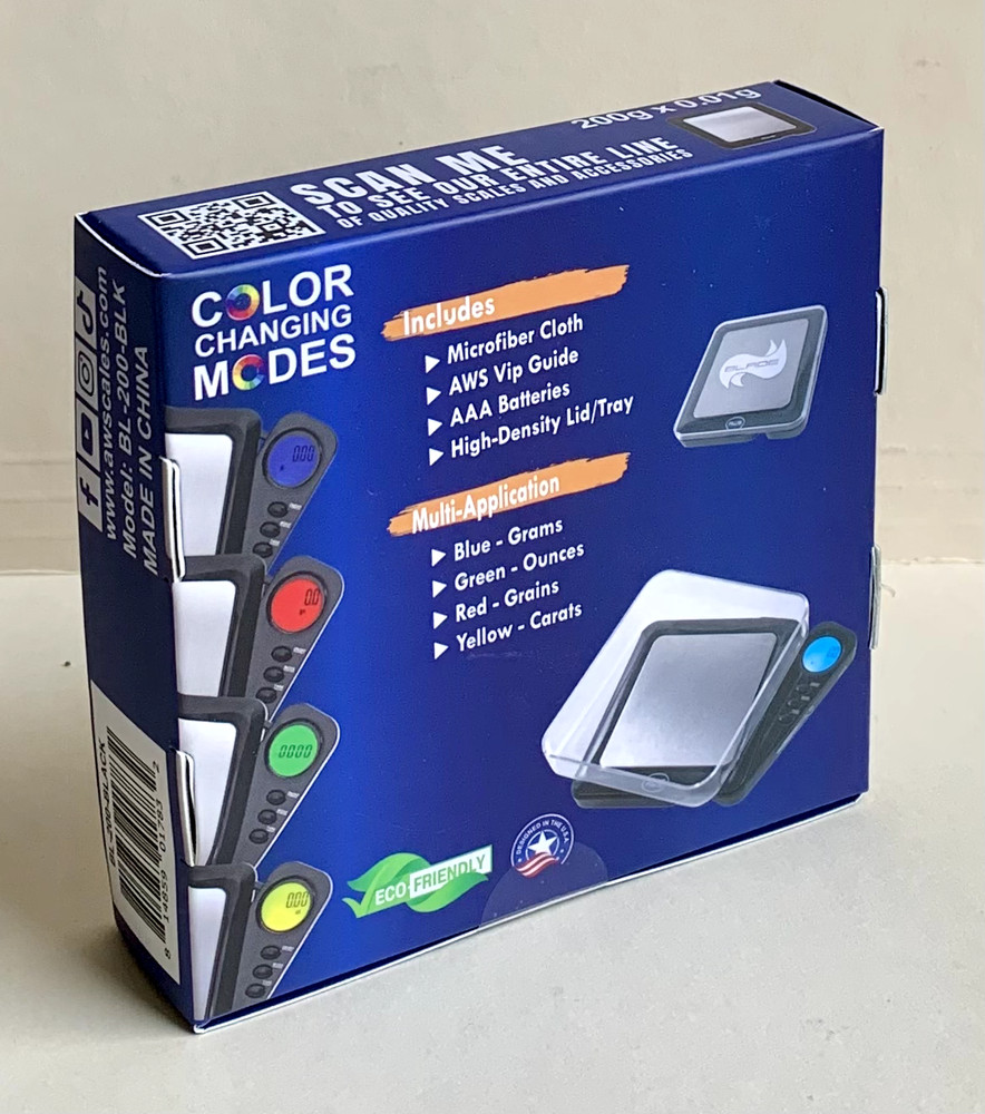 AWS Multi-Function Scale, BL-200-BLK, 200x 0.01g