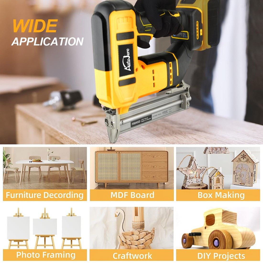 18GA Cordless Brushless Brad Nailer for Dewalt 20V Battery,2 in1 Electric Nail