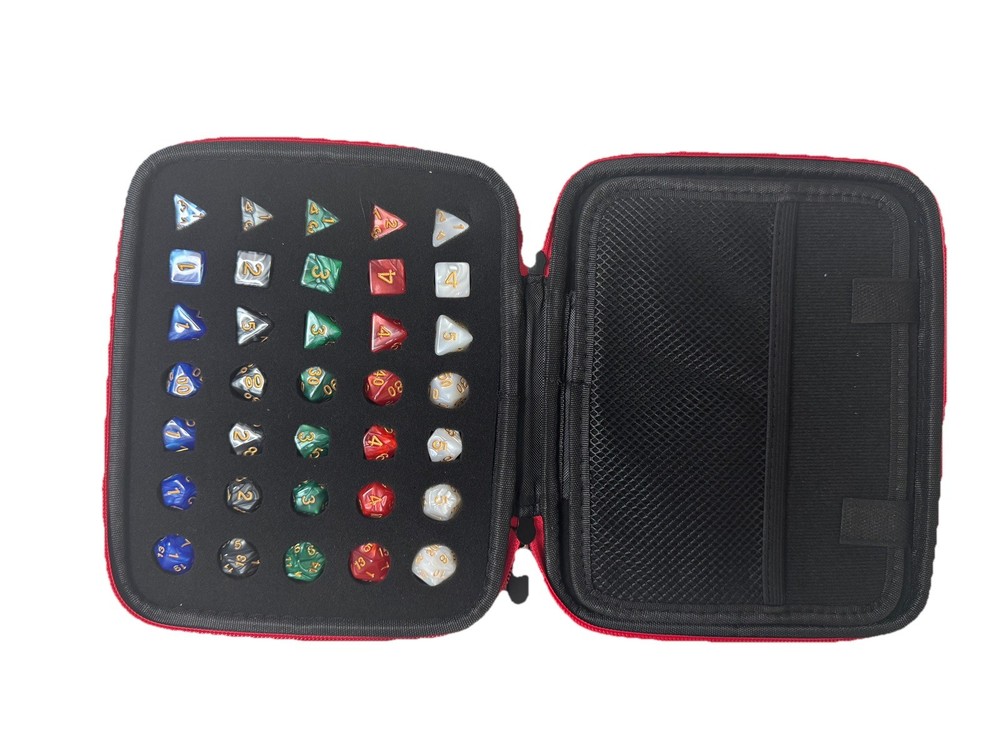 D&D Dice Case with Removable Slotted Tray for Storage Game Dice