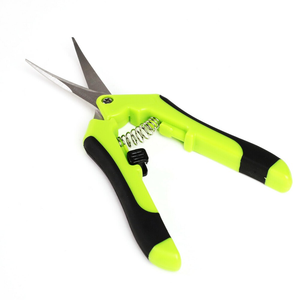 2Pcs Plant Stems Branches Micro-Tip Straight Curved Pruning Shears Garden Pruner