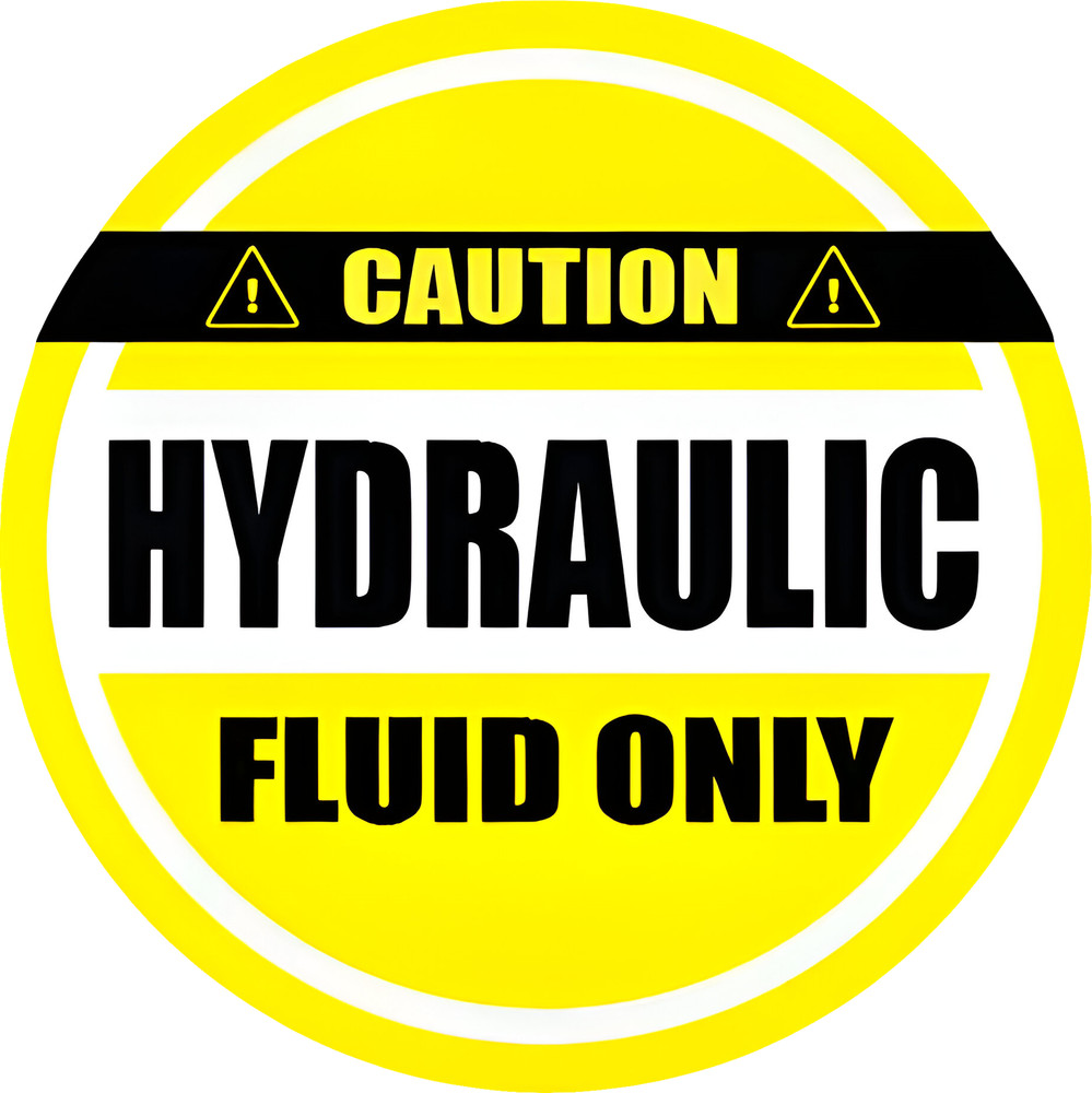 Caution Hydraulic Fluid Only sticker Decal