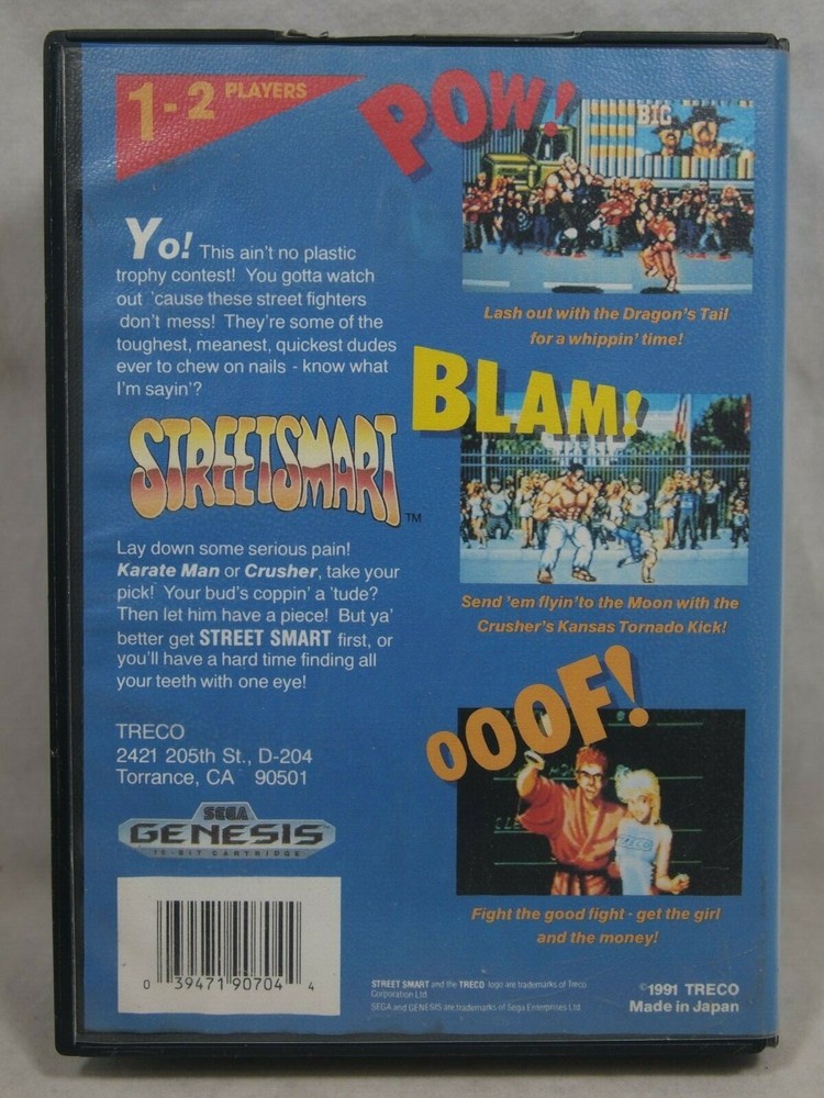 Street Smart Case (SEGA Genesis) Authentic BOX ONLY
