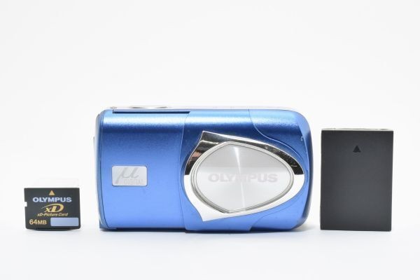 OLYMPUS μ-30 DIGITAL Blue Compact Digital Camera Tested Working Japan