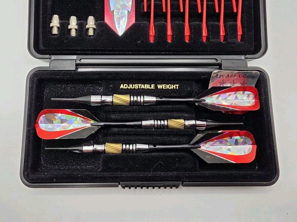 Dart World Adjustable Weight Stingray Soft Tip Darts With Case
