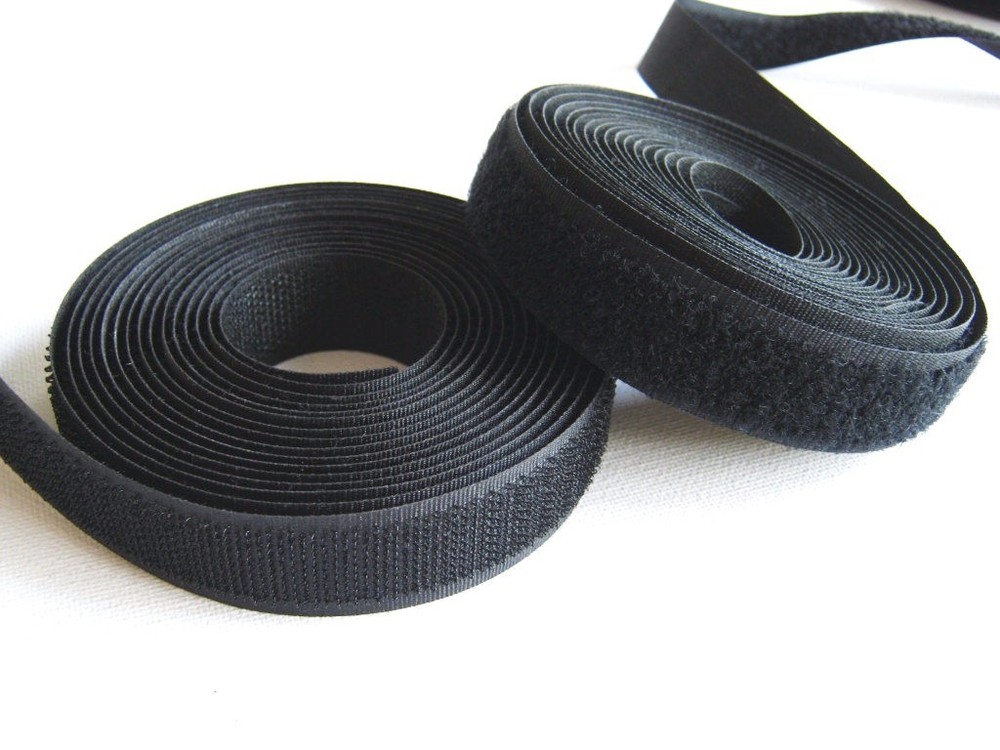 HQG, 20MM, BLACK SEW ON HOOK & LOOP FASTENER, 10 METRE SET