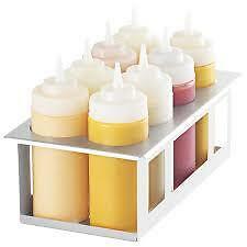 4 - Server 86974 Stainless Cold Table Squeeze 8-Bottle Dispenser/Holder