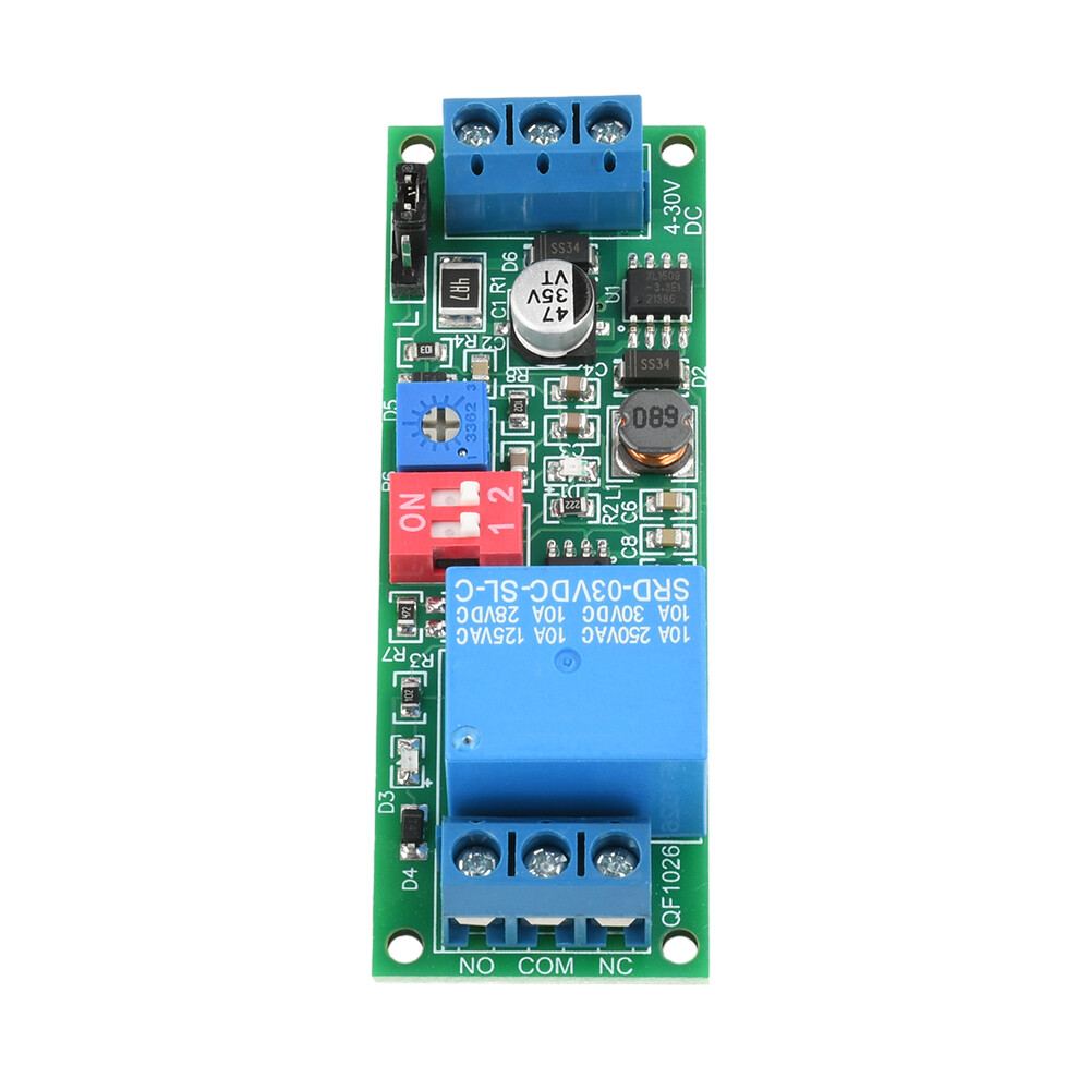 DC 4-30V 1 Way Time Delay Relay Module Adjustable Trigger Delay Switch Module